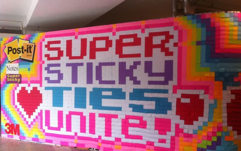 3m post it wall created by events management agency the live group